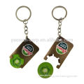promotional plastic fruit token coin holder with keychain
